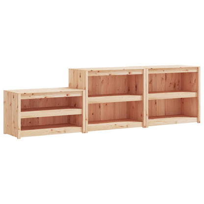 Mobili da Cucina da Esterno 3 pz in Legno Massello di Pino