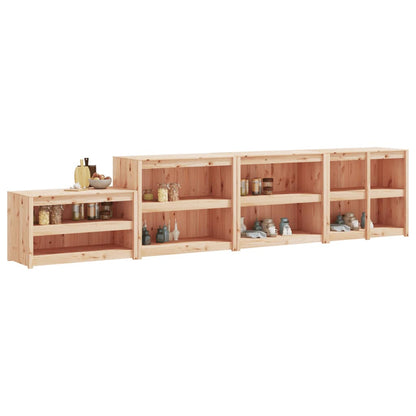 Mobili da Cucina da Esterno 4 pz in Legno Massello di Pino