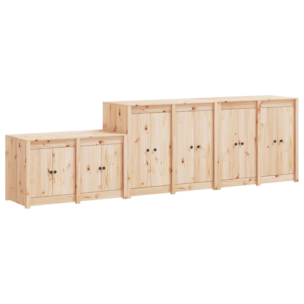 Mobili da Cucina da Esterno 3 pz in Legno Massello di Pino