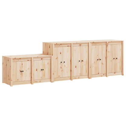 Mobili da Cucina da Esterno 3 pz in Legno Massello di Pino