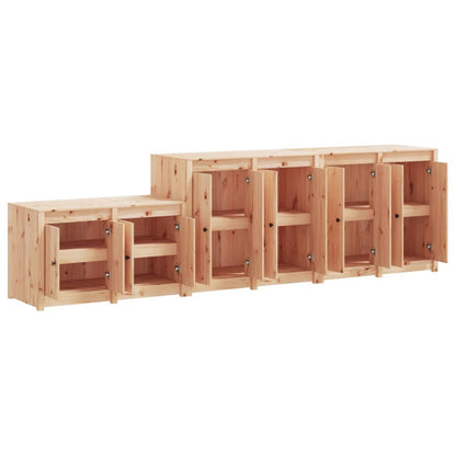 Mobili da Cucina da Esterno 3 pz in Legno Massello di Pino