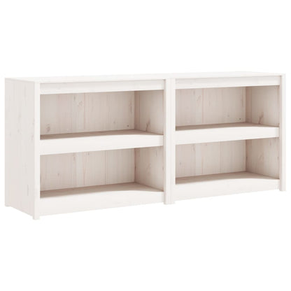 Mobili da Cucina da Esterno 2 pz Bianchi Legno Massello di Pino