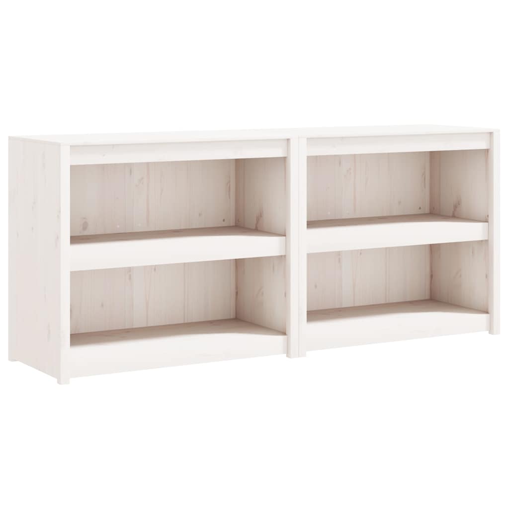 Mobili da Cucina da Esterno MEPPEL 2 pz Bianchi Legno Massello di Pino