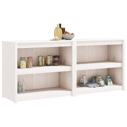 Mobili da Cucina da Esterno MEPPEL 2 pz Bianchi Legno Massello di Pino