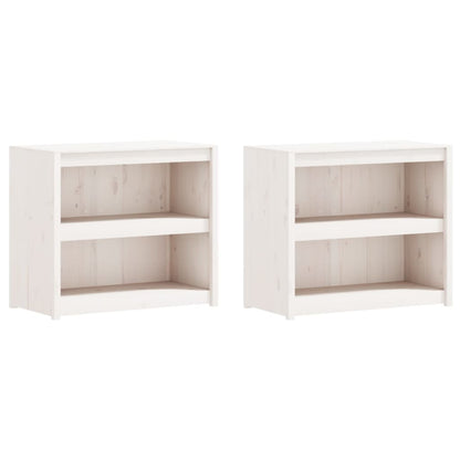 Mobili da Cucina da Esterno 2 pz Bianchi Legno Massello di Pino