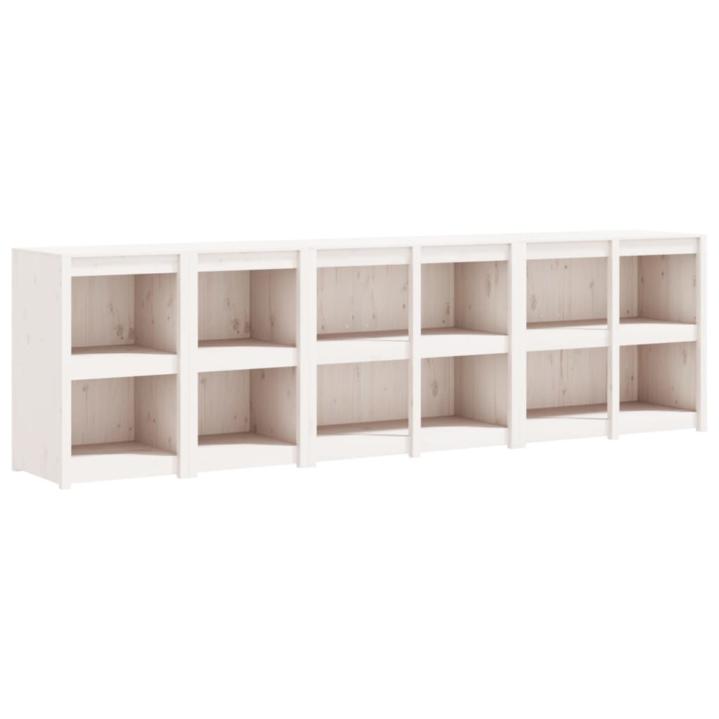 Mobili da Cucina da Esterno 4 pz Bianchi Legno Massello di Pino