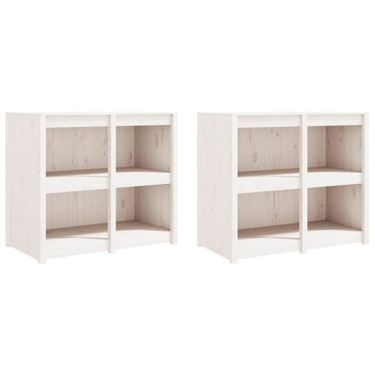 Mobili da Cucina da Esterno 4 pz Bianchi Legno Massello di Pino