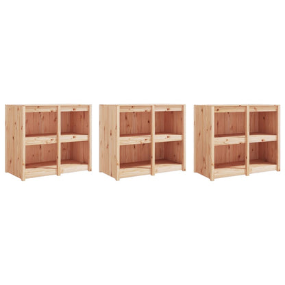 Mobili da Cucina da Esterno 3 pz in Legno Massello di Pino