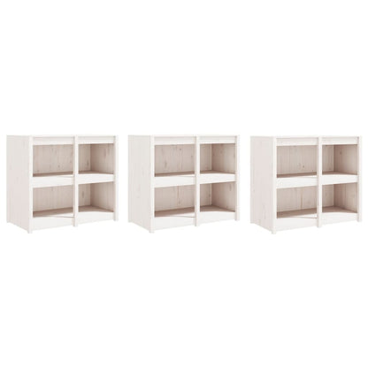 Mobili da Cucina da Esterno 3 pz Bianchi Legno Massello di Pino