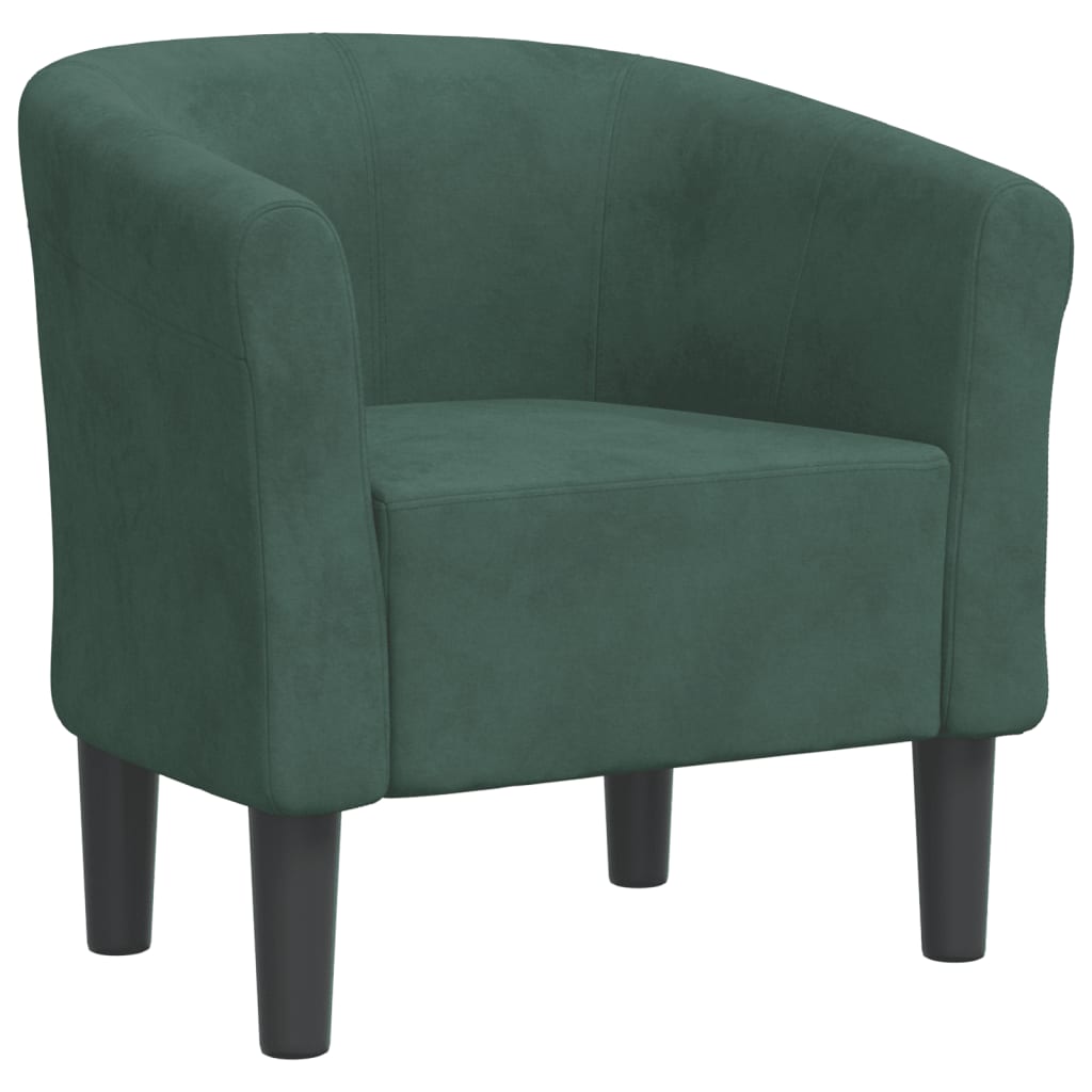 Poltrona Cabriolet Verde Scuro in Velluto