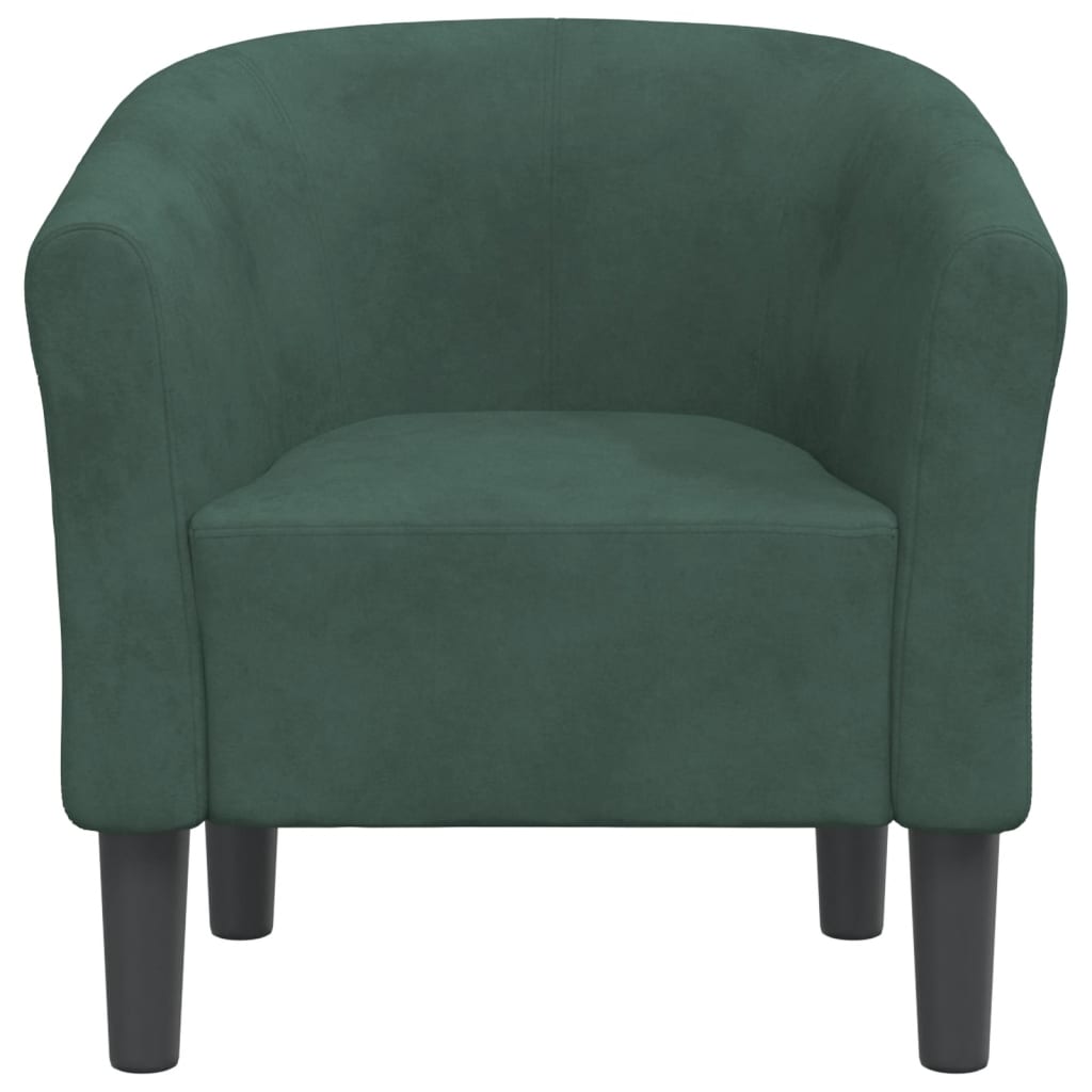Poltrona Cabriolet Verde Scuro in Velluto
