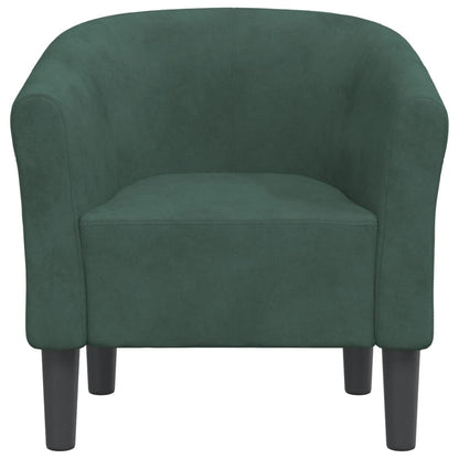 Poltrona Cabriolet Verde Scuro in Velluto
