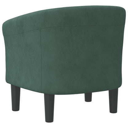Poltrona Cabriolet Verde Scuro in Velluto