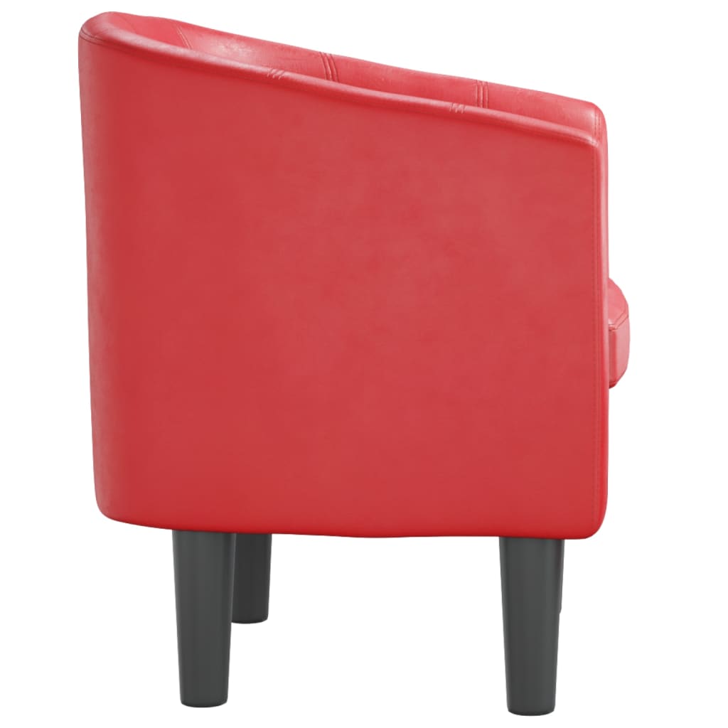 Poltroncina a Pozzetto Rossa in Similpelle