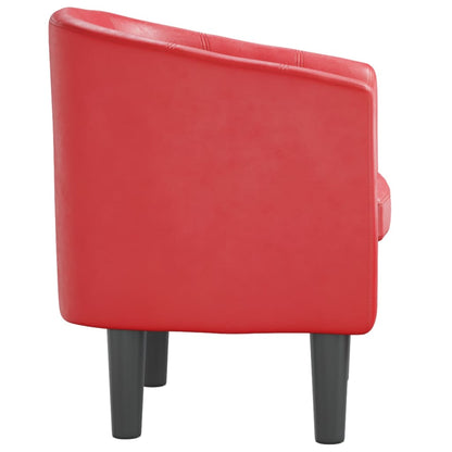 Poltroncina a Pozzetto Rossa in Similpelle