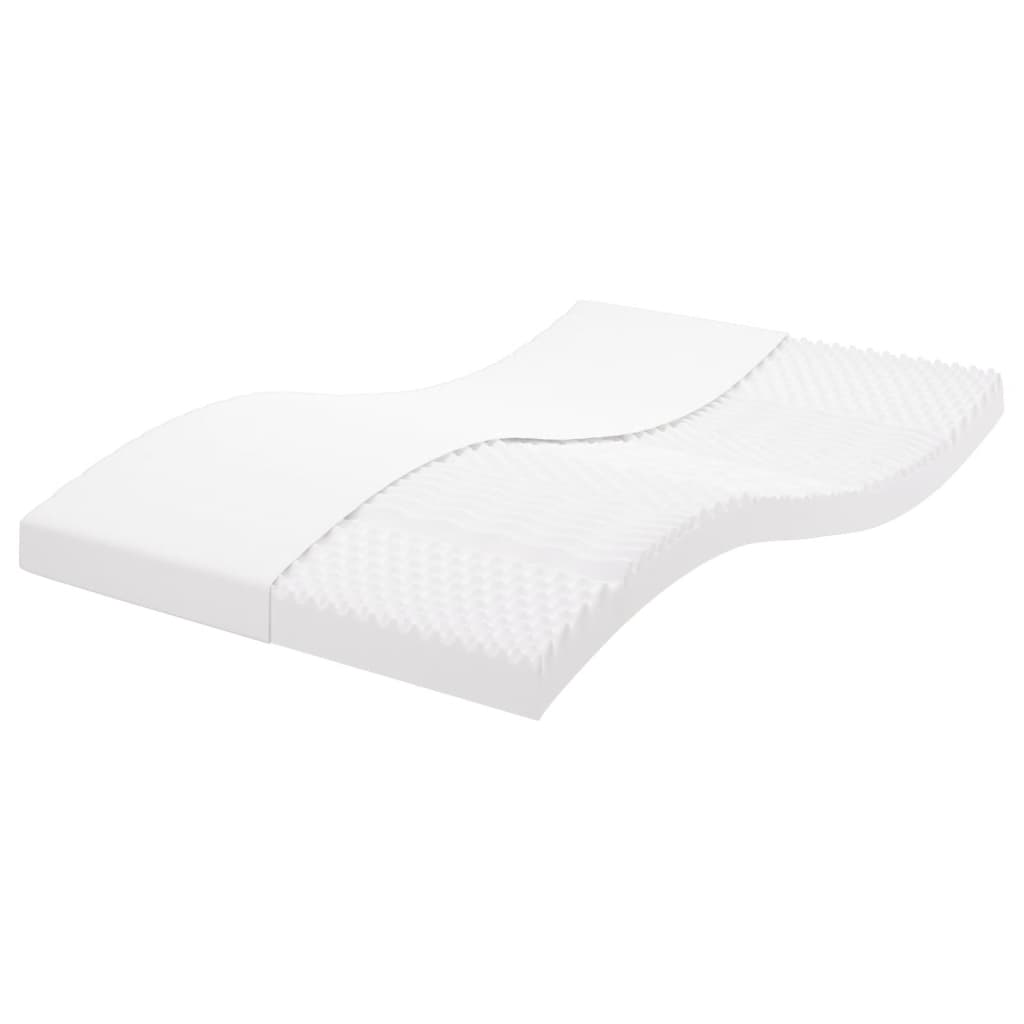 Materasso in Schiuma Bianco 140x200 cm 7 Zone Durezza 20 ILD
