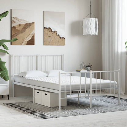Materasso in Schiuma Bianco 140x200 cm 7 Zone Durezza 20 ILD