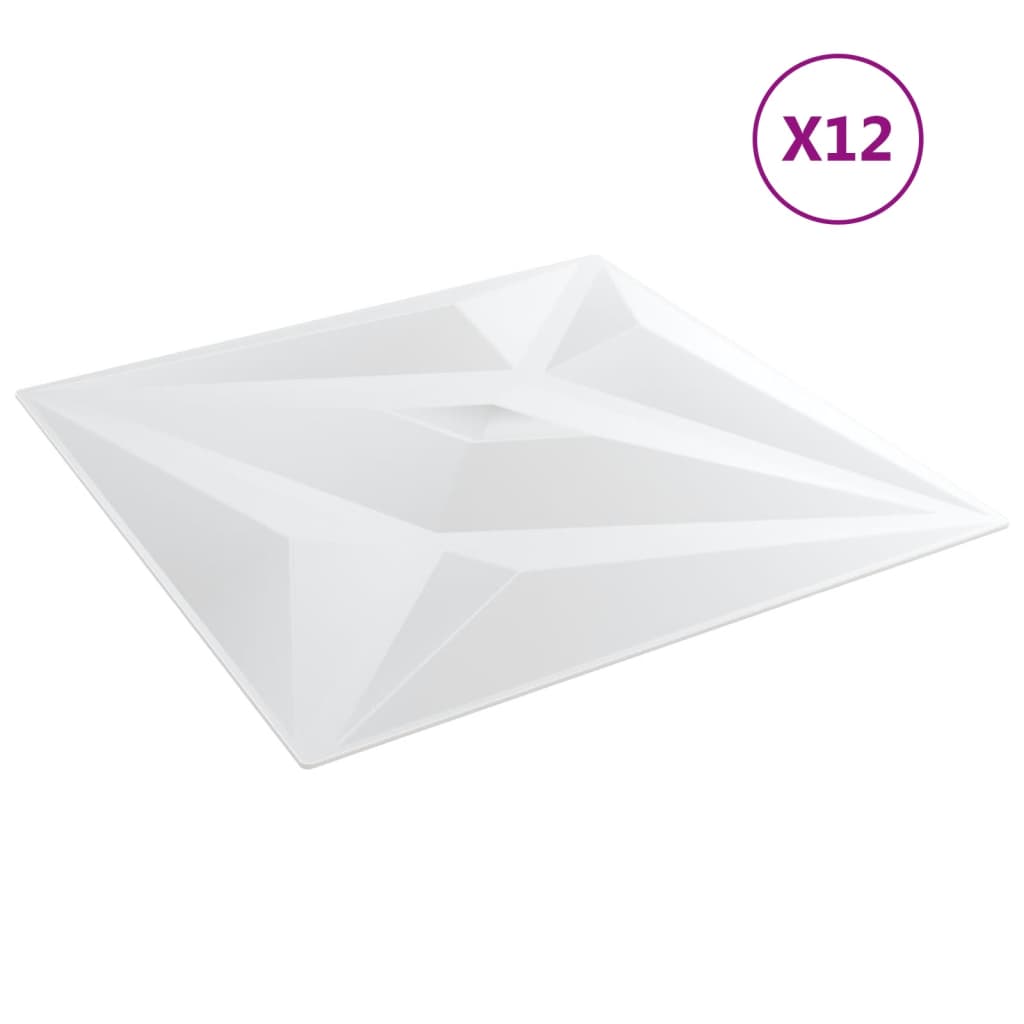 Pannelli Murali 12 pz Bianchi 50x50 cm XPS 3 m² Stella