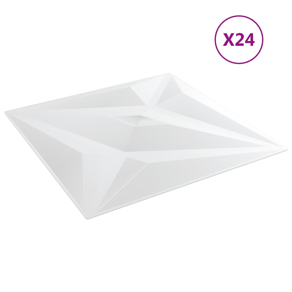 Pannelli Murali 24 pz Bianchi 50x50 cm XPS 6 m² Stella