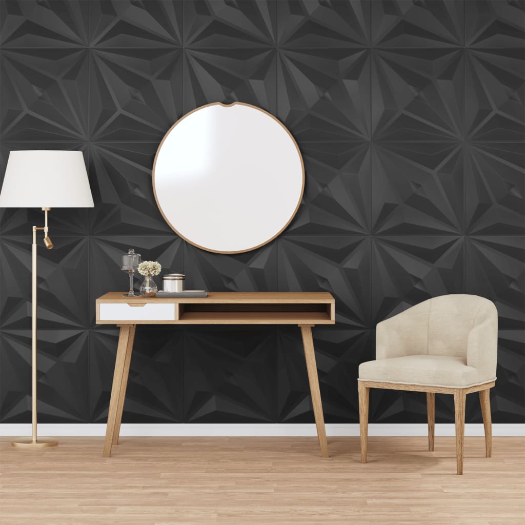 Pannelli Murali 24 pz Neri 50x50 cm XPS 6 m² Stella