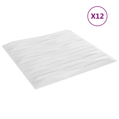 Pannelli Murali 12 pz Bianchi 50x50 cm XPS 3 m² Pietra