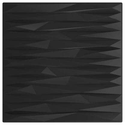 Pannelli Murali 12 pz Neri 50x50 cm XPS 3 m² Pietra