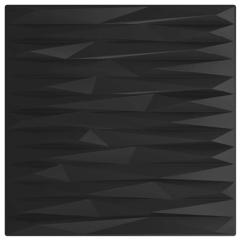 Pannelli Murali 24 pz Neri 50x50 cm XPS 6 m² Pietra