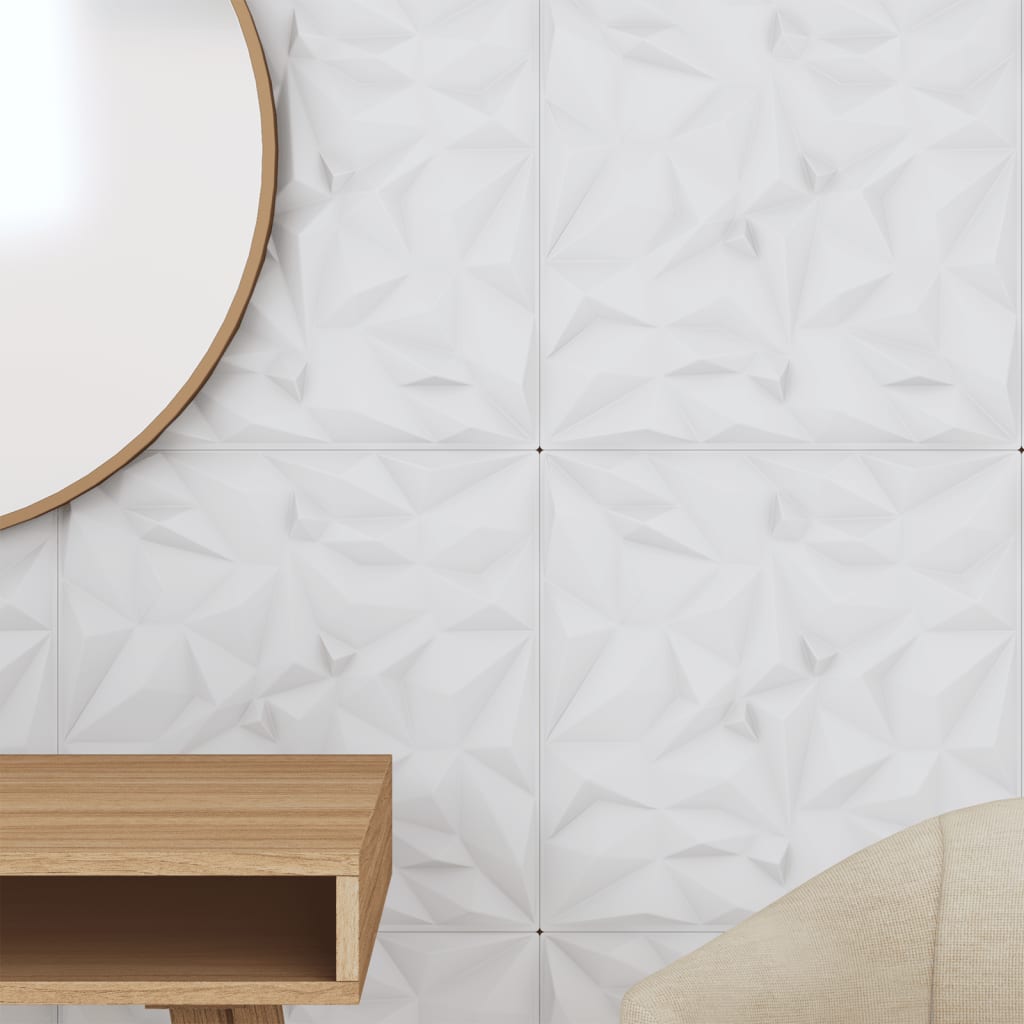 Pannelli Murali 48 pz Bianchi 50x50 cm XPS 12 m² Ametista