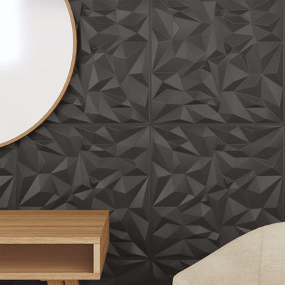 Pannelli Murali 24 pz Neri 50x50 cm XPS 6 m² Ametista