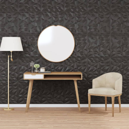 Pannelli Murali 24 pz Neri 50x50 cm XPS 6 m² Ametista