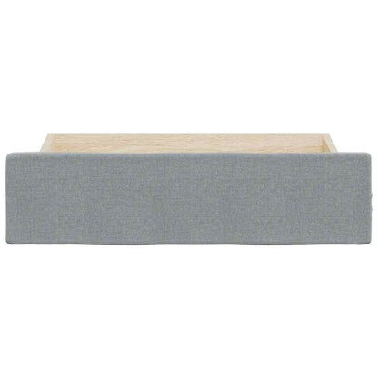 Cassetti da Letto 2pz Grigio Chiaro Legno Multistrato e Tessuto