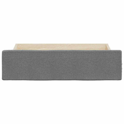 Cassetti da Letto 2pz Grigio Scuro Legno Multistrato e Tessuto