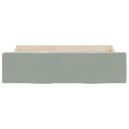 Cassetti da Letto 2pz Grigio Chiaro Legno Multistrato e Velluto