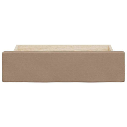 Cassetti da Letto 2pz Cappuccino Legno Multistrato e Similpelle