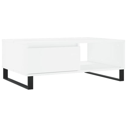 Tavolino da Salotto Bianco 90x60x35 cm in Legno Multistrato