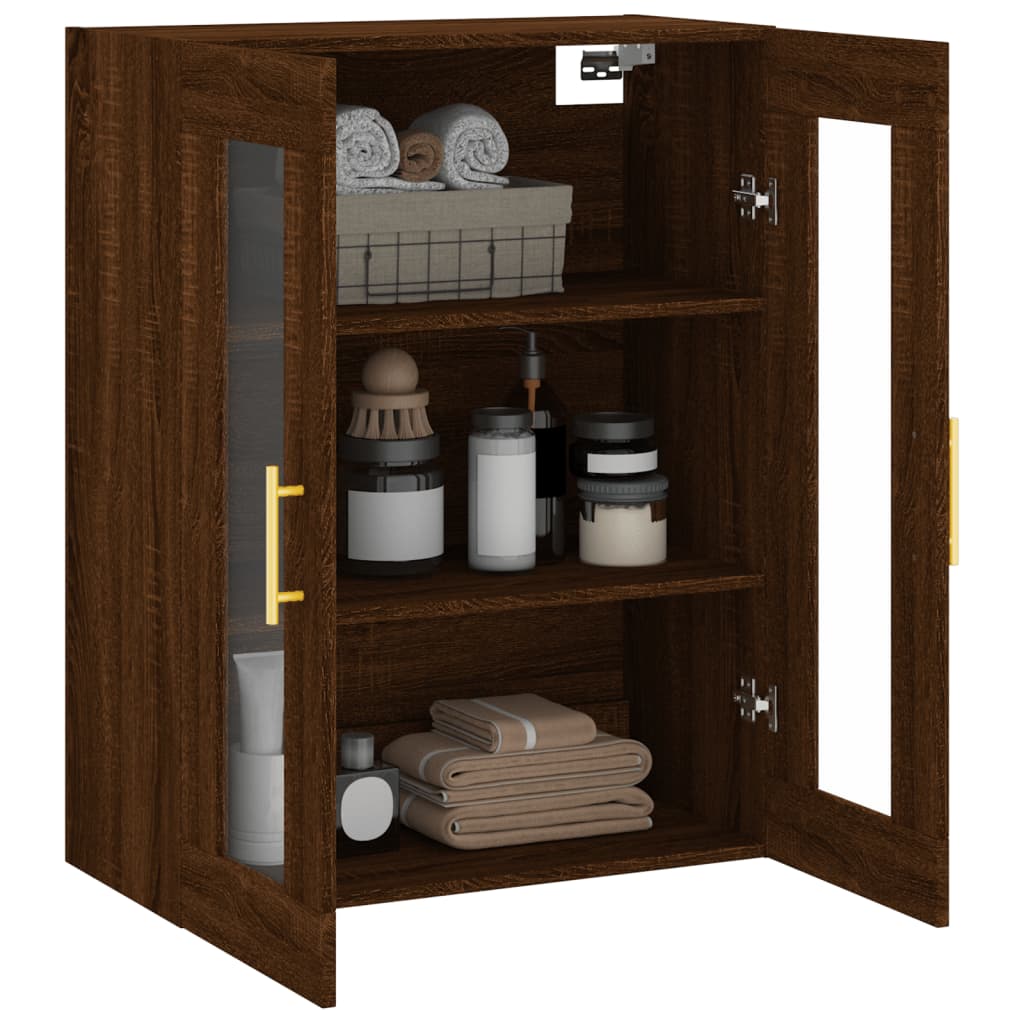 Mobile a Parete Rovere Marrone 69,5x34x90 cm
