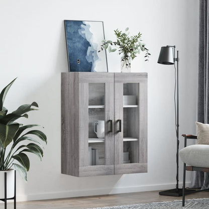 Mobile a Parete Grigio Sonoma 69,5x34x90 cm