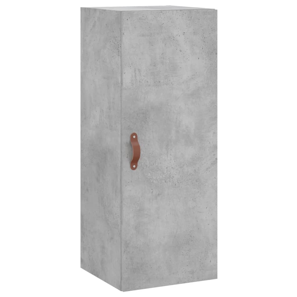 Mobile a Parete Grigio Cemento 34,5x34x90 cm