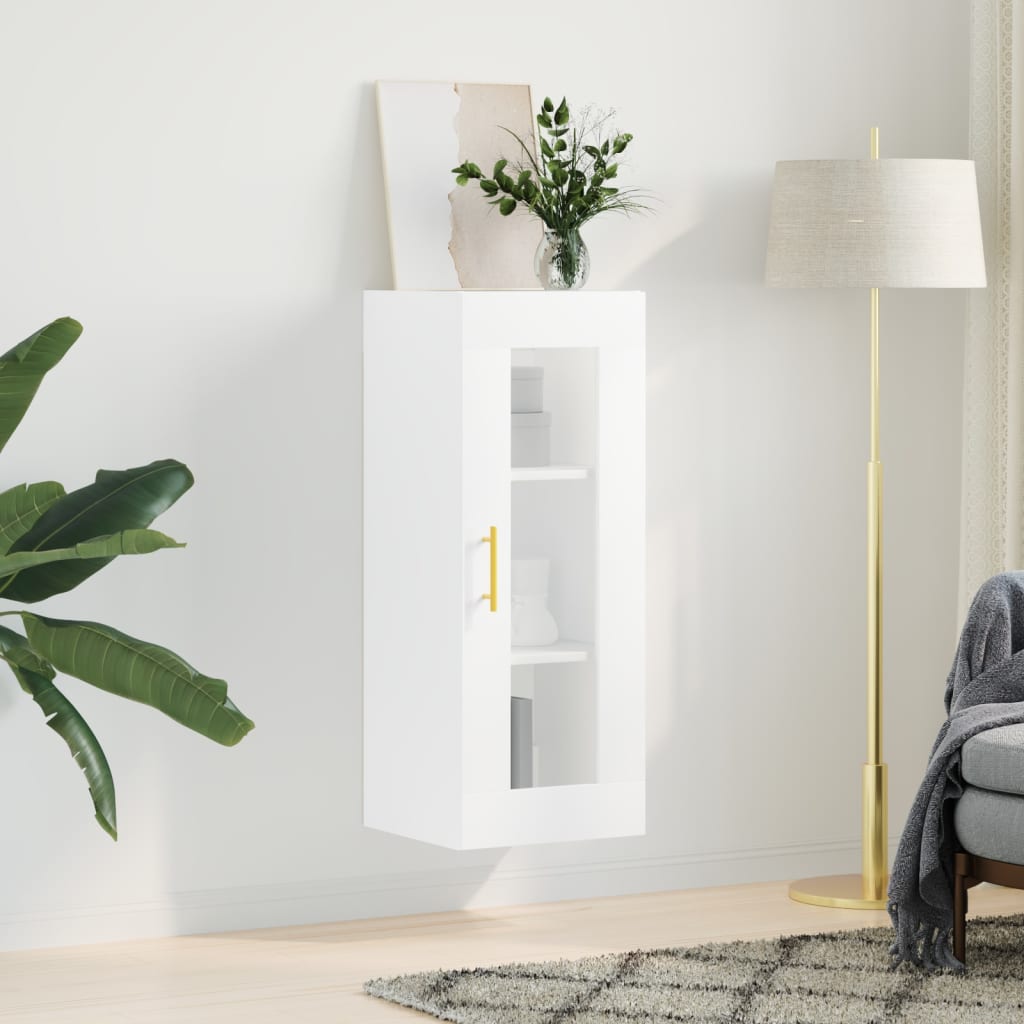 Mobile a Parete Bianco 34,5x34x90 cm