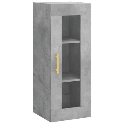 Mobile a Parete Grigio Cemento 34,5x34x90 cm