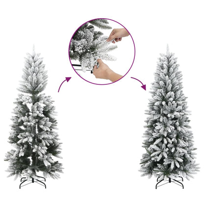 Albero di Natale Artificiale con Neve Fioccata 210 cm