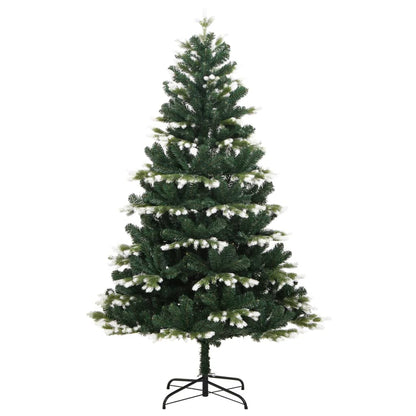 Albero Natale Artificiale Incernierato con Neve Fioccata 210 cm