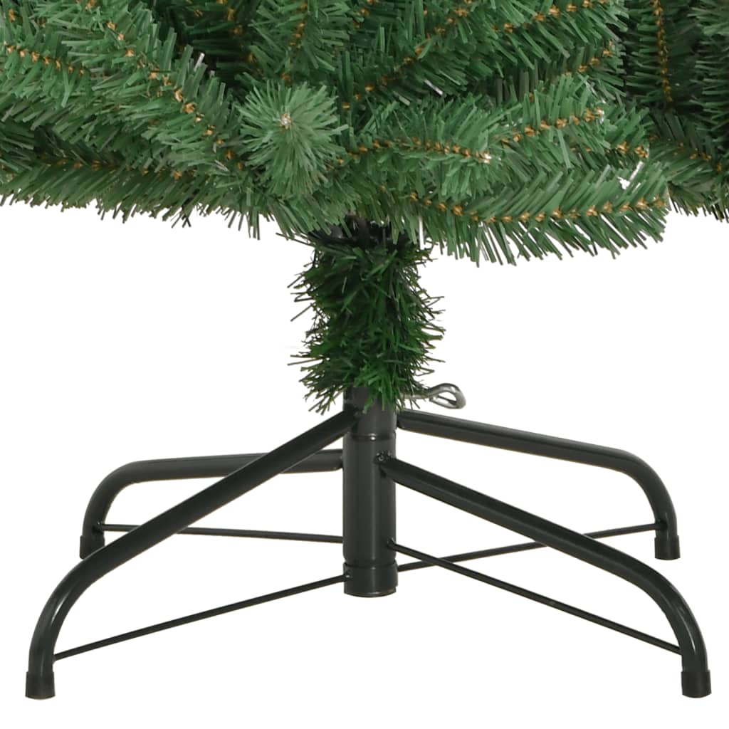 Albero di Natale Artificiale Incernierato con Base Verde 150 cm