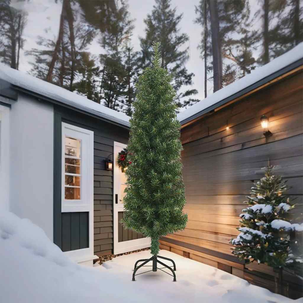 Albero di Natale Sottile con Base 270 cm in PVC