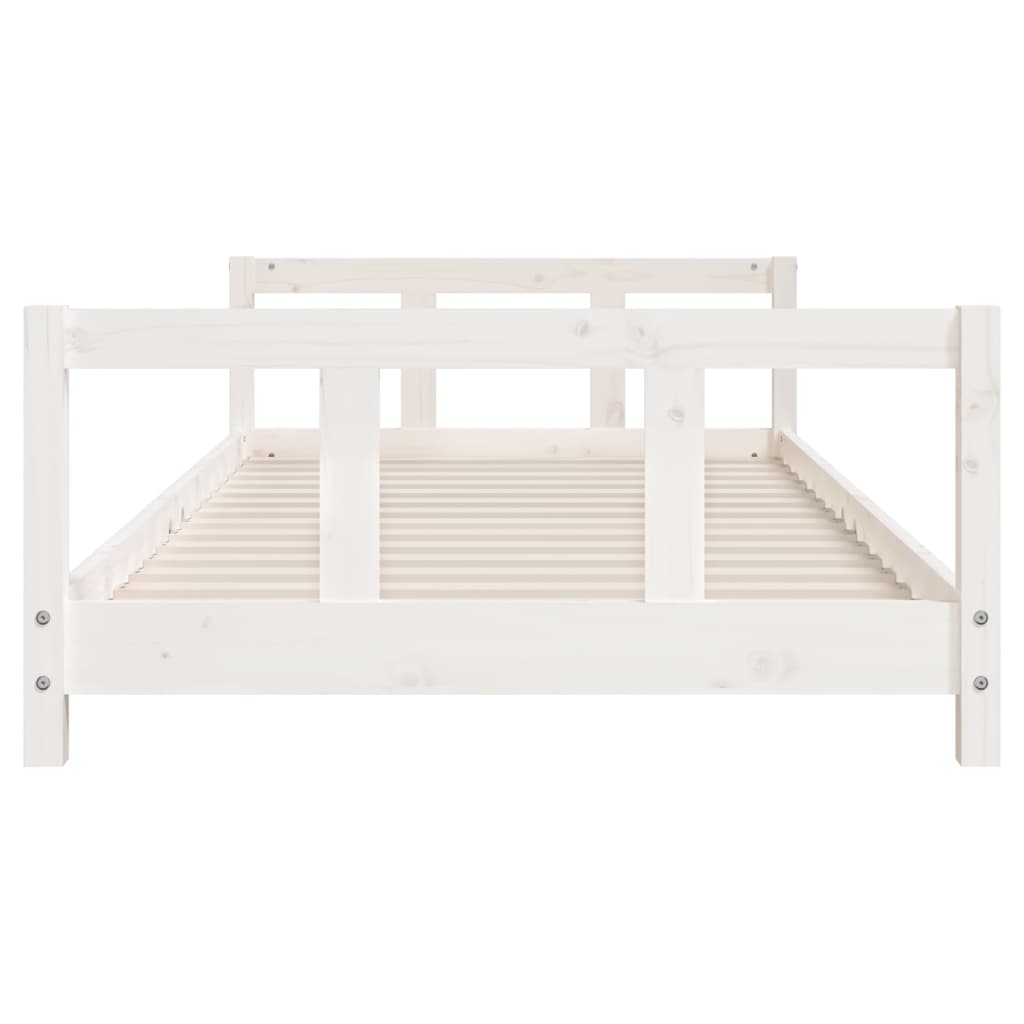 Giroletto per Bambini Bianco 90x190cm in Legno Massello di Pino