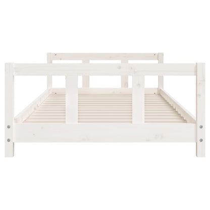 Giroletto per Bambini Bianco 90x190cm in Legno Massello di Pino