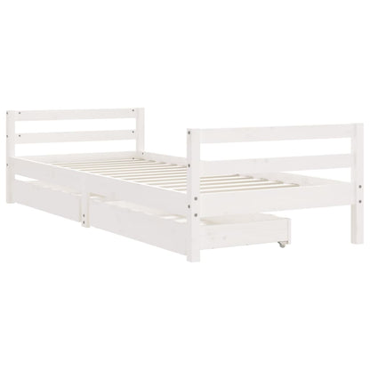 Giroletto Bambini con Cassetti Bianco 90x190 cm Massello Pino