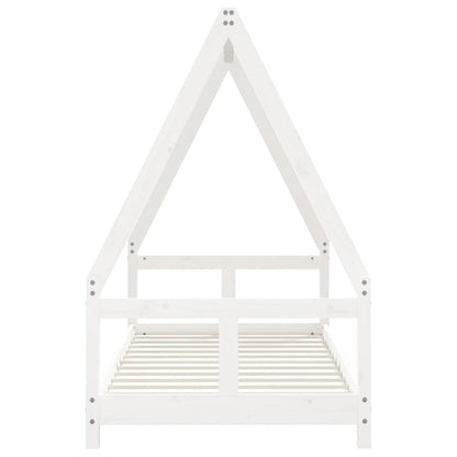 Giroletto per Bambini Bianco 80x160cm in Legno Massello di Pino
