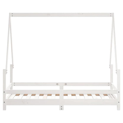 Giroletto per Bambini Bianco 80x160cm in Legno Massello di Pino