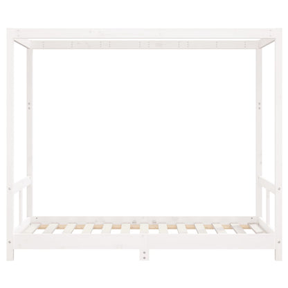 Giroletto per Bambini Bianco 80x160cm in Legno Massello di Pino